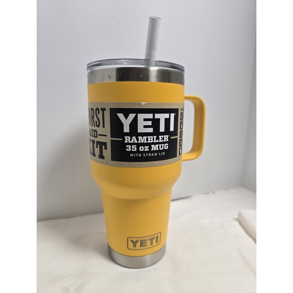 YETI RAMBLER 35 oz‎ MUG w/STRAW LID-Handle Duracoat BEEKEEPER BPA FREE